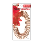 ANNIE FLEXIBLE HAIR COMB BROWN #3204 (12 Pack)