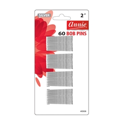 ANNIE BOB PINS 2â€³ 60 CT SILVER #3308 (12 Pack)