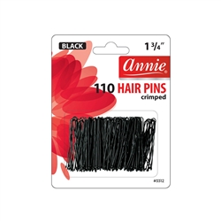 ANNIE HAIR PINS 1-3/4â€³ 110 CT BLACK #3312 (12 Pack)