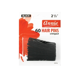 ANNIE HAIR PINS 2-1/2â€³ 60 CT BLACK #3316 (12 Pack)