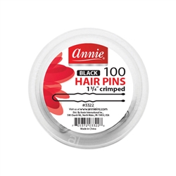 ANNIE HAIR PINS 1-3/4â€³ 100 CT BLACK #3322 (12 Pack)