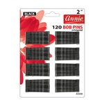 ANNIE BOB PINS 2â€³ 120 CT BLACK #3339 (12 Pack)