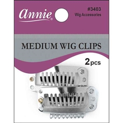 Annie Wig Clips Medium 2Ct Metal#3403(DZ)