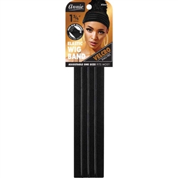 Annie Velcro Wig Band 4.5cm Silicone Grip Black#3447(DZ)