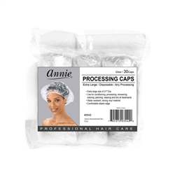 ANNIE PROCESSING CAP 30 PC CLEAR XL #3542 (12 Pack)