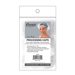 ANNIE PROCESSING CAP 3 PC CLEAR XL #3555 (12 Pack)