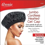 Annie Jumbo Cordless Heated Gel Cap Black(EA)