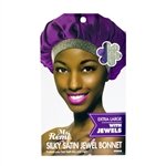 ANNIE MS REMI SILKY SATIN JEWEL BONNET ASSORTED COLOR EXTRA LARGE (12 Pack)