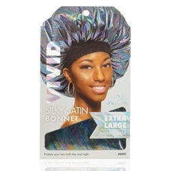 Ms. Remi Silky Satin Vivid Bonnet XL Platinum Zebra#3691(DZ)
