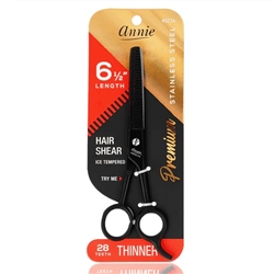 Annie Stainless Steel Thinning Hair Shears 6.5 Inch Black#5234(EA)
