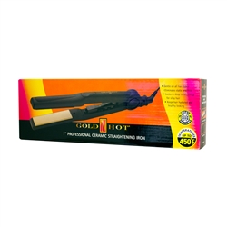 GOLD N HOT CERAMIC STRAIGHTENING IRON 1â€³ #3001