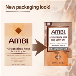 AMBI - African Black Soap Face Body Bar(Pack of 3)