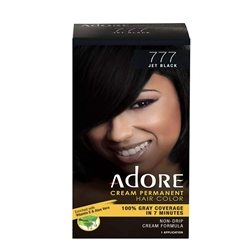 Adore Permanent Hair Color #Cream Kit #777 Jet Black(EA)