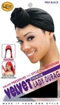 #9003 PREMIUM VELVET LADY DU-RAG BLACK (12 PC)