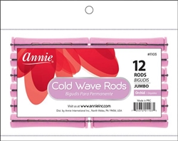 12 Annie Cold Wave Rods Rubber Bands Pink #1103
