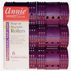 12 Annie Snap-On Magnetic Rollers Size X-Jumbo (6 Pack)