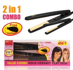 Annie Hot & Hotter flat iron 1" & 1/2" #5873 (EA)