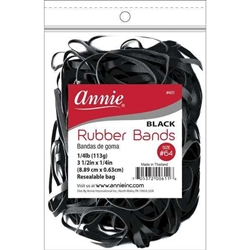 Annie Rubber Band 3 1/2" x 1/4", 1/4lb Black (DZ)