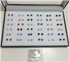 CUBIC EARRING - COLOR - 36 PAIR BOX