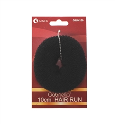 HAIR BUN 10CM BLACK (1DZ)