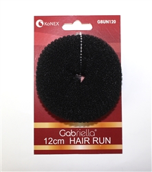 HAIR BUN 12CM BLACK 1DZ