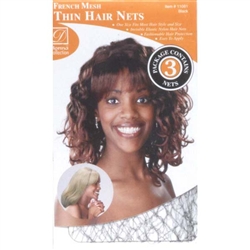 DONNA 11081 THIN HAIR NET - BLACK