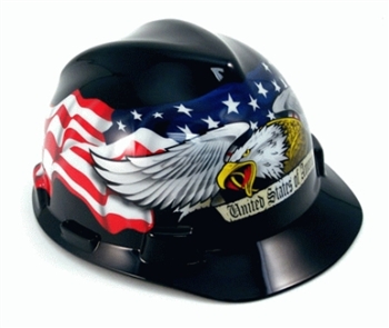 MSA American Pride Hard Hat With Ratchet 10079479