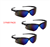 JACKSON NEMESIS 14481 BLACK FRAME BLUE MIRROR LENS SAFETY GLASSES - 3 PAIR PACK