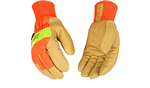 KINCO 1938KW HIS-VIS ORANGE GRAIN PIGSKIN, THERMAL INSULATION W/KNIT WRIST