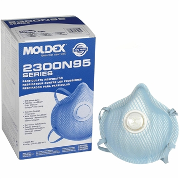 Moldex 2300 N95 Disposable Particulate Respirators With Valve (Box of 10)