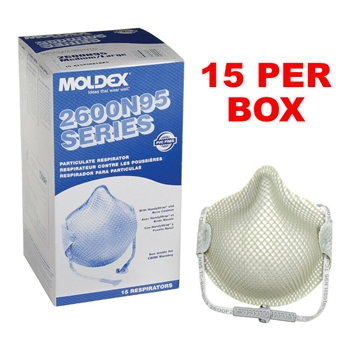 Moldex 2600N95 HandyStrap M/L Particulate Disposable Respirator (15 Per Box)
