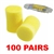 3M 312-1201 Disposable Foam Ear Plugs (100 Pair)