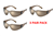 Gateway Safety 466-M StarLite Mocha Lens Safety Glasses - 3 Pair Pack