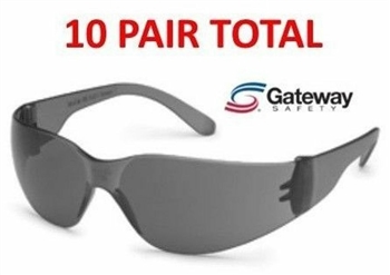 Gateway 4683 Starlite Safety Glasses With Gray Lens, 10 Pair