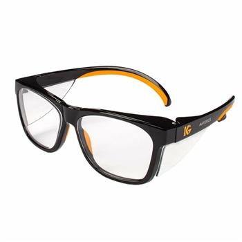 Kleenguard Maverick 49312 Clear Anti-Glare Lens Safety Glasses With Integrated Side Shields