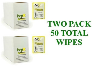 Coretex IvyX 84640 Cleanser Towelette, 25 Per Pack- Two Pack