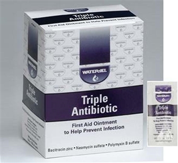 Waterjel Triple Antibiotic First Aid Ointment, 144 Packets Per Box