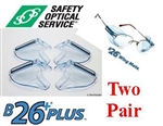 B-26+ Side Shields ANSI For Small/Medium RX Frames - (2 TOTAL PAIR)