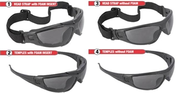 Radians Cuatro CT1-21  4-in-1 Foam Lined Safety Eyewear With Gray Lens