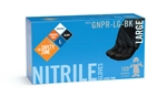 Safety Zone GNPR-LG-BK Black Nitrile Powder Free Gloves (100 Per Box)