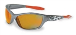 HD1003 Harley Davidsion Safety Sunglasses. Gunmetal Frame W/Orange Mirror Lens