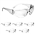 Radians Mirage MR0110ID Clear Safety Glasses - 6 Pair Pack