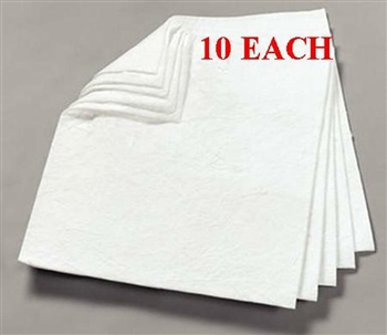 Oil Absorbent Pads, Heavyweight, Double Weight 17" x 19" - 10 per package