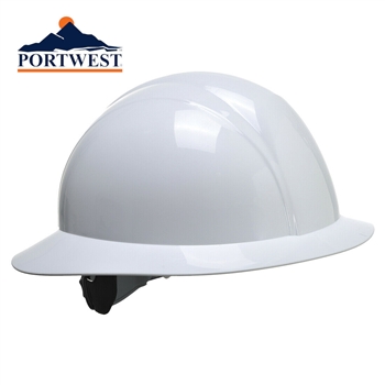 Portwest PS52 PW White Full Brim Future Hard Hat