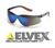 Elvex SG-14M Xenon Black Temples, Blue Mirror Lens Safety Glasses