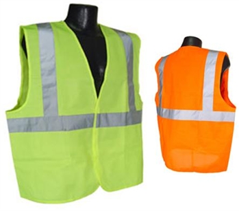 SV2-M Class 2 Mesh Reflective Traffic Vest With Velcro Closure