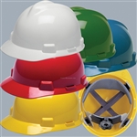 MSA V-Gard Safety Cap With Ratchet Suspension - Choose Color