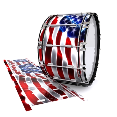 Dynasty 1st Generation Bass Drum Slip - Stylized American Flag