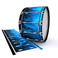 Dynasty 1st Generation Bass Drum Slip - Blue Flames (Themed)
