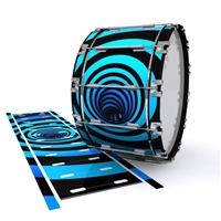 Dynasty 1st Generation Bass Drum Slip - Blue Vortex Illusion (Themed)